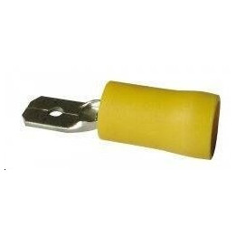 1 cosses mâle 6.3mm jaune