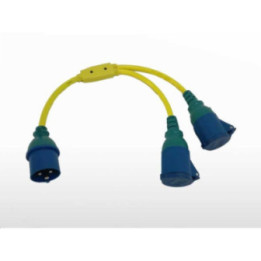 Splitter Cord 16A/250V-CEE plug/2xC