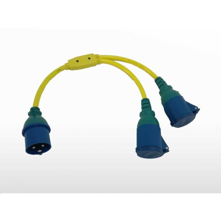 Splitter Cord 16A/250V-CEE plug/2xC