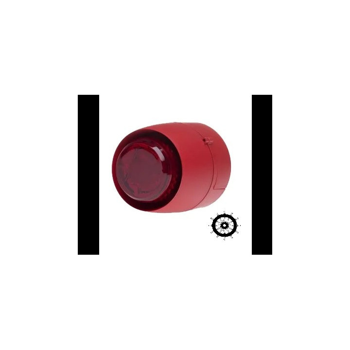 Flash rouge, sirène rouge 24VDC mul