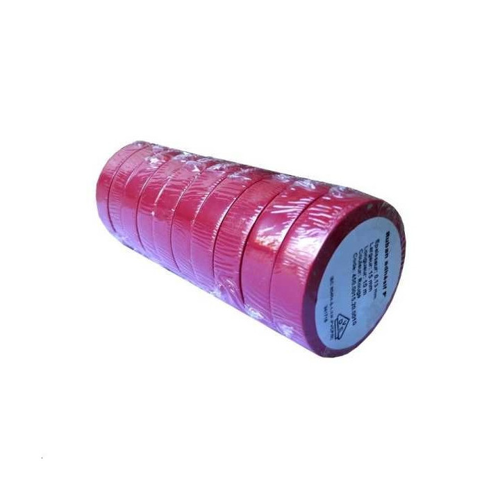 RUBAN ADHESIF 15MMX10  ROUGE EPAISS