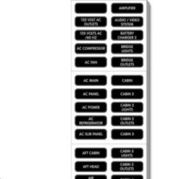 AC Panel Extended 120 Label Set - F