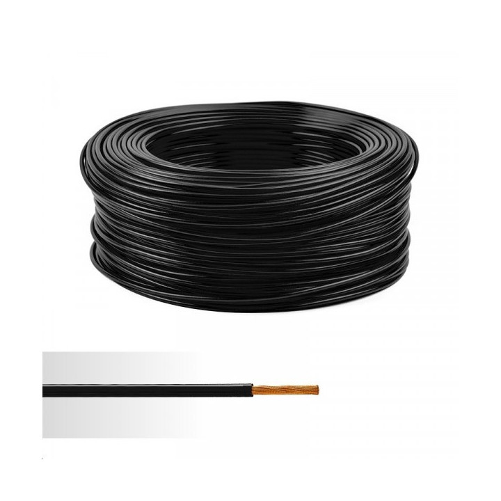 Câble monoconducteur 6mm² NOIR