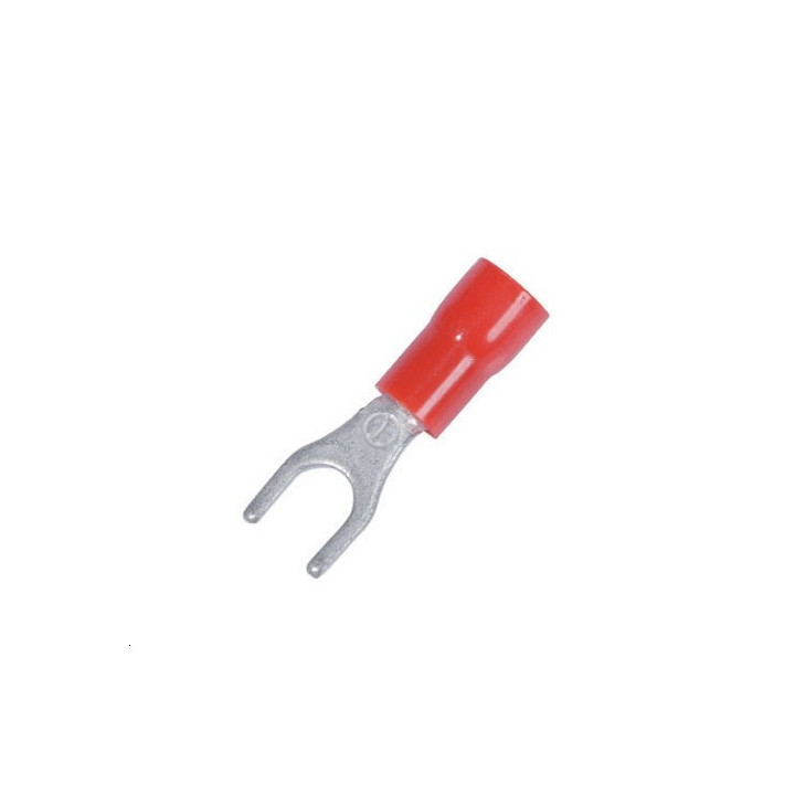 Cosse fourche 4 mm rouge