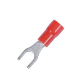 Cosse fourche 6mm rouge