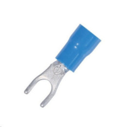 Cosse a fourche 8mm bleue