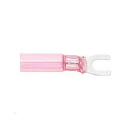 Cosse fourche 4mm rouge thermoretra