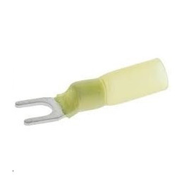 Cosse fourche 5mm jaune thermoretra