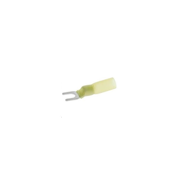Cosse fourche 5mm jaune thermoretra