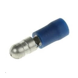 Cosse rond male 5mm bleue