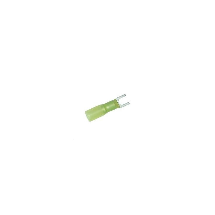 Cosse fourche 4mm jaune thermoretra